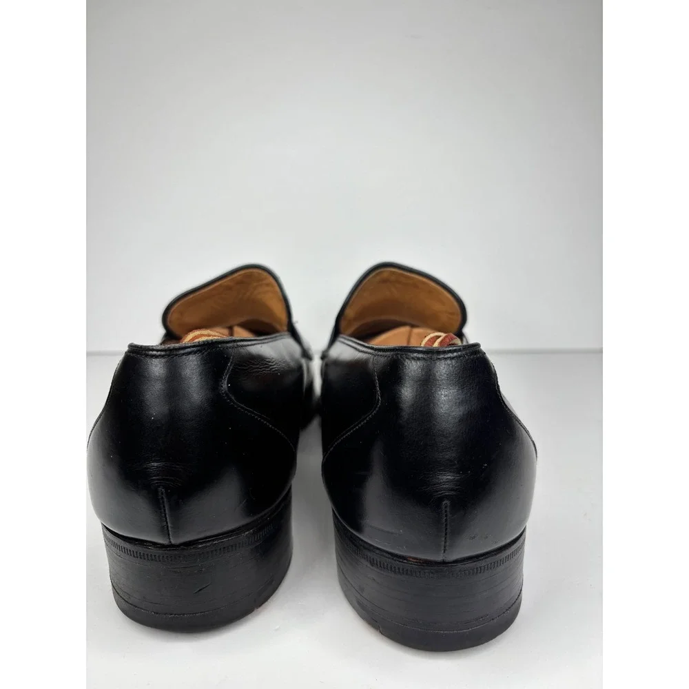 Vtg Church's Penny Loafers Men 10.5W UK 9.5H Black Custom Grade Leather England
